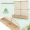 Fioriera in legno con traliccio e tetto, design 3 in 1 Anteprima dell’immagine prodotto 2