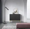 BETTSO Ryflowana komoda dwudrzwiowa z 2 szufladami Złote Podgląd zdjęcia produktu 3