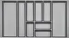 ORGA-BOX II Besteckeinsatz Tiefe 462 mm, Höhe 50,5 mm für Produktbild-Vorschau 1