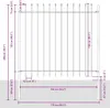 vidaXL Záhradný plot Woerden s hrotmi z ocele 181 x 150 cm Náhľad obrázku produktu 6