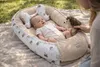 BABYNEST SET 5 tlg. BEIGE Samt Velour/ Igel Braun Baumwolle Nestchen Produktbild-Vorschau