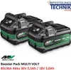Hikoki 2 batterie 36V 2,5 Ah / 18V 5,0 Ah MULTI VOLT Anteprima dell’immagine prodotto 1