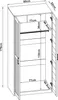Armoire 'Finning' avec 2 portes, 1 tringle, 1 compartiment Voir les images du produit 4