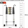 STANEW 5M Teleskopleiter Aluminium mit Leiterstabilisator, Produktbild-Vorschau 2