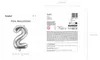 Folienballon Zahl "2" 35cm silber Metall 1 Stk. Produktbild-Vorschau 3