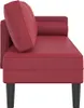 vidaXL Chaiselongue mit Kissen Weinrot Kunstleder Produktbild-Vorschau 4
