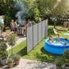 XMTECH Paravent Raumteiler 4-teilig 320x180 cm Hellgrau – Produktbild-Vorschau 10