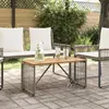 vidaXL Tisch für Outdoor Grau und Braun 80 x 40 x 40 cm Produktbild-Vorschau 4