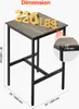 A high-top table with dimensions and weight capacity indicated. Produktbild-Vorschau