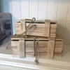 Holz Kiste mit Deckel und zwei Henkeln natur geflammt klein Produktbild-Vorschau 2