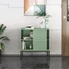 Credenza 'Eidsvoll' con vetro rigato 80x45x85cm Verde Anteprima dell’immagine prodotto 4