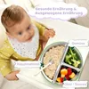 Baby Teller mit Saugnapf Set, 3-tlg Edelstahl Kinderteller Produktbild-Vorschau 6