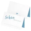itenga 24 x Tischkarten "Schön dass du da bist" nordic blue Produktbild-Vorschau 1