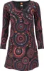 Hippie Minikleid Boho Chic, Langarm Tunika Mandala - Produktbild-Vorschau 1