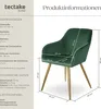 tectake® Esszimmerstuhl Marilyn gepolstert, in Samtoptik 58 Produktbild-Vorschau 5