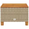 vidaXL Tuintafel Beige, 55x55x36 cm, polyrotan, acaciahout Productafbeelding-voorbeeld 4