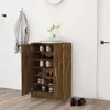vidaXL Schuhschrank Räuchereiche 60x35x92 cm Holzwerkstoff Produktbild-Vorschau 2
