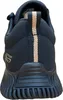 The back view of a black Skechers shoe with gold accents. Produktbild-Vorschau