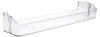 A clear plastic refrigerator door shelf photographed against a white background. Produktbild-Vorschau