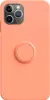 A pink iPhone case with a ring holder on a white background. Produktbild-Vorschau