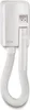 A white wall-mounted hairdryer with a flexible hose and a shaver socket. Anteprima dell’immagine prodotto