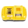 A yellow DeWALT battery charger is shown from the front on a white background. Produktbild-Vorschau