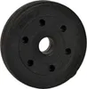 A black weight plate for a barbell. Produktbild-Vorschau