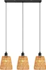 ZMH Hängelampe Boho Pendelleuchte Rattan 3 Flammig Produktbild-Vorschau 8