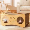 Arbre à chat maison chat lit en carton avec balles 60cm Voir les images du produit 11