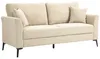 HOMCOM 2 Sitzer Sofa, Couch mit Leinenoptik, Metallbeine, Produktbild-Vorschau 1