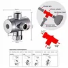Diagrams and instructions for a 3-way shower diverter valve. Produktbild-Vorschau