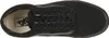A top-down view of a black Vans sneaker. Voir les images du produit