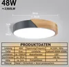 UISEBRT Plafonnier LED blanc froid 48W en bois avec Voir les images du produit 2
