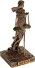 A statue of the Roman goddess of justice, Justitia, holding scales and a sword, standing on a decorative base. Produktbild-Vorschau