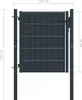 Zauntor PVC und Stahl 100x81 cm Anthrazit , Gartentore Produktbild-Vorschau 4