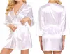 Set di raso - Intimo donna - Accappatoio con pizzo - Anteprima dell’immagine prodotto 1