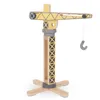 Baustellen-Set mit drehbarem Kran und Holzfahrzeugen – Produktbild-Vorschau 9