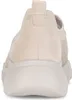 The back view of a beige sneaker. Produktbild-Vorschau