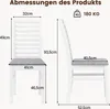 Set di 2 sedie da pranzo COSTWAY, sedie da cucina in legno, Anteprima dell’immagine prodotto 3