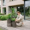 di volio sada 3 záhradných kvetináčov z technoratanu s Náhľad obrázku produktu 2