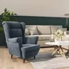 kreslo vidaXL Dark Grey Velvet Náhľad obrázku produktu 2