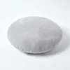 HOMESCAPES Samt Kissen, 40 cm rund, hellgrau Produktbild-Vorschau 3