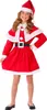 Costume da Babbo Natale per bambina rosso-bianco-nero 7-9 Anteprima dell’immagine prodotto 1