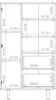 A technical drawing or blueprint of a cabinet with dimensions. Produktbild-Vorschau