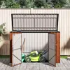 vidaXL Gartenlagerbox Braun 214 x 82 x 132 cm Stahl Produktbild-Vorschau 5