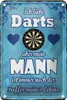 Blechschild Spruch 12x18cm ich liebe Darts aber mein Mann Produktbild-Vorschau 2