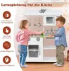 COSTWAY Kinderküche Holz, Kinder Spielküche mit Zubehör, Produktbild-Vorschau 3