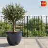 Vaso da fiori in Vetroceramica Eggpot blu scuro-grigio Anteprima dell’immagine prodotto 2
