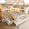 okwish Einzelbett Schlafsofa 140x200 mit Ladeanschlüsse und Produktbild-Vorschau 4