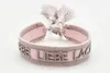 LS-LebenStil Canvas Statement Armband Lebe Liebe Lache Rosa Produktbild-Vorschau 2